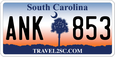 SC license plate ANK853