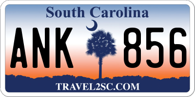 SC license plate ANK856