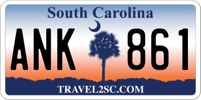 SC license plate ANK861