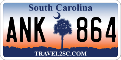 SC license plate ANK864