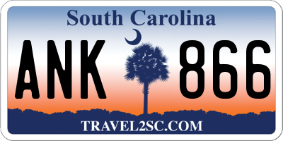 SC license plate ANK866