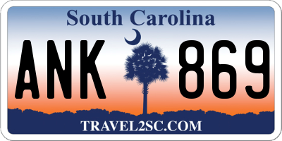 SC license plate ANK869