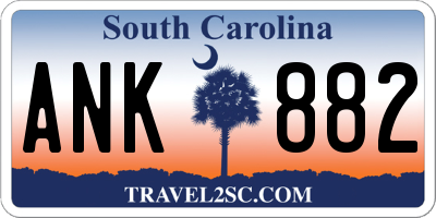 SC license plate ANK882