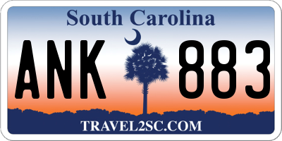 SC license plate ANK883