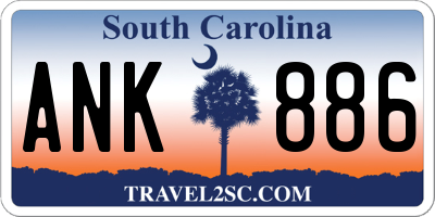 SC license plate ANK886
