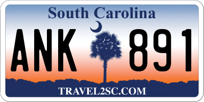 SC license plate ANK891