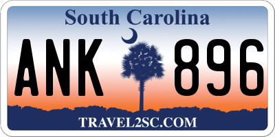 SC license plate ANK896
