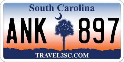 SC license plate ANK897