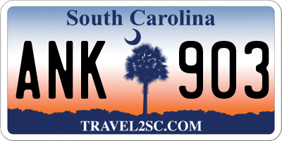 SC license plate ANK903