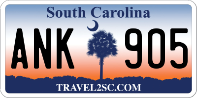 SC license plate ANK905