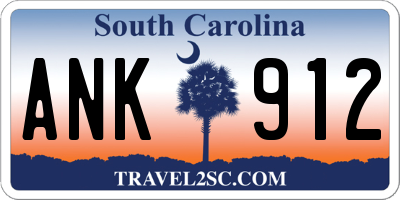 SC license plate ANK912