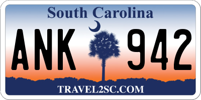 SC license plate ANK942