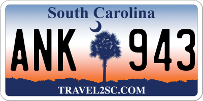 SC license plate ANK943