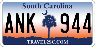 SC license plate ANK944