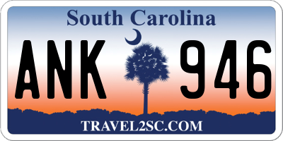 SC license plate ANK946