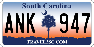 SC license plate ANK947