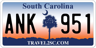 SC license plate ANK951
