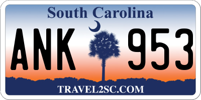 SC license plate ANK953