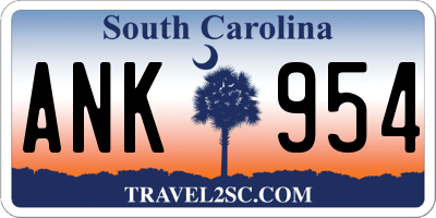 SC license plate ANK954
