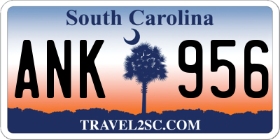 SC license plate ANK956