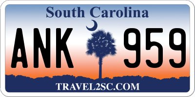 SC license plate ANK959
