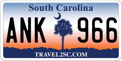 SC license plate ANK966