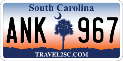 SC license plate ANK967
