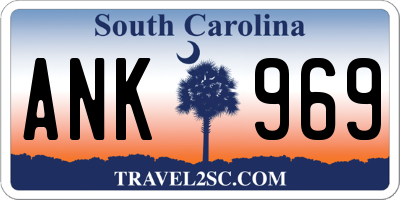 SC license plate ANK969