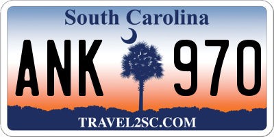 SC license plate ANK970