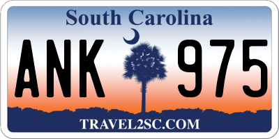 SC license plate ANK975