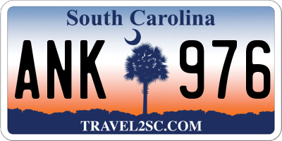 SC license plate ANK976