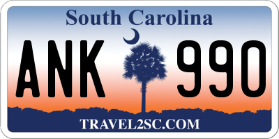 SC license plate ANK990