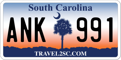 SC license plate ANK991