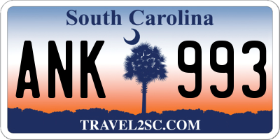 SC license plate ANK993