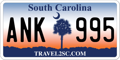 SC license plate ANK995