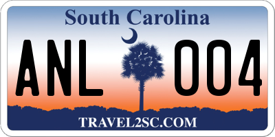 SC license plate ANL004