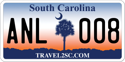 SC license plate ANL008