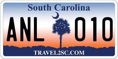 SC license plate ANL010