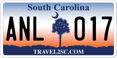 SC license plate ANL017