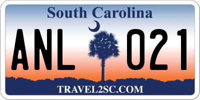 SC license plate ANL021
