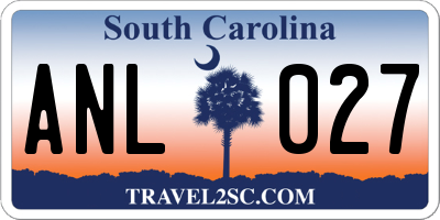 SC license plate ANL027