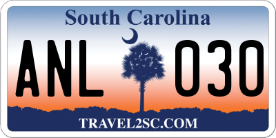 SC license plate ANL030