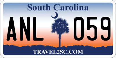 SC license plate ANL059