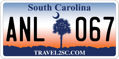 SC license plate ANL067