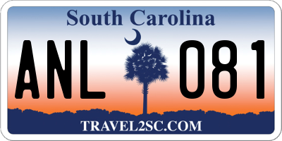 SC license plate ANL081