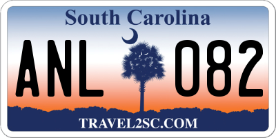 SC license plate ANL082