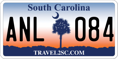 SC license plate ANL084