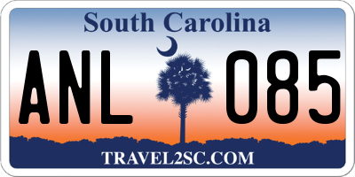 SC license plate ANL085