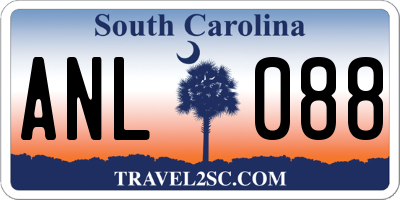SC license plate ANL088