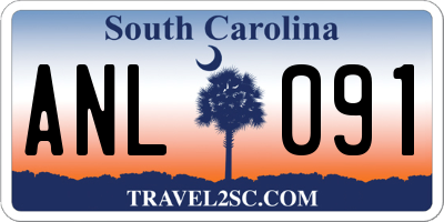 SC license plate ANL091